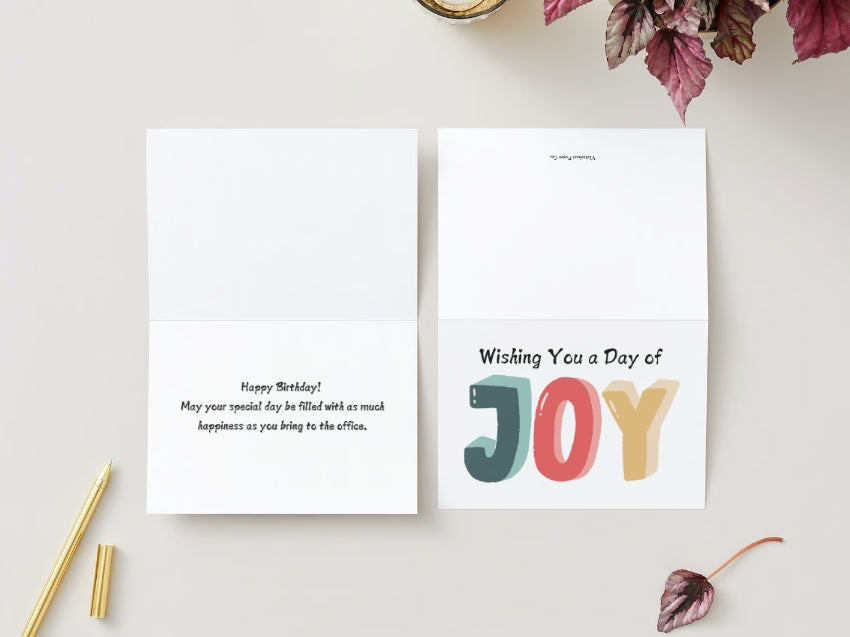 Celebrate Your Coworker's Special Day with a Fun and Thoughtful Birthday Card!