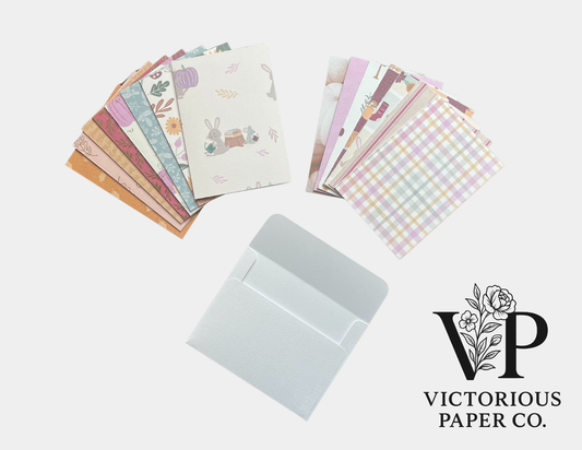 Fall Boho Collection Note Cards - 24 Pack