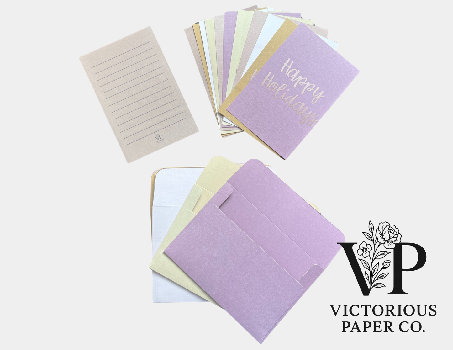 Boho Holiday Notecard Set – 12 Pack