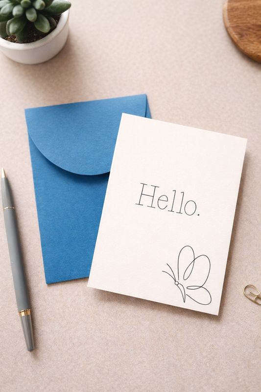Butterfly “Hello” Notecard Set